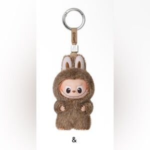 NIB Authentic Pop Mart Pin For Love Confirmed & Labubu Vinyl Pendant Brown Beige